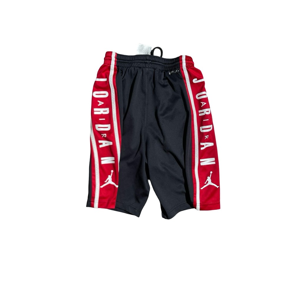 Nike Air Jordan Boys Shorts Large 12-13 Black Red Jumpman Basketball